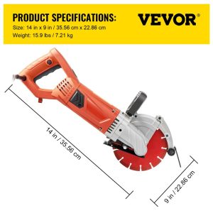7-Inch Electric Circular Saw for Concrete and Metal Cutting